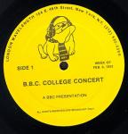 GRAPHIC IMAGE 'B.B.C.College Concert - record label'