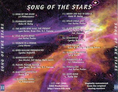 back cover: Song Of The Stars