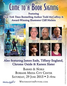 June 29, 2013, Barnes & Noble, Burbank, Writers of the Future, Vol 29, XXIX, book signing